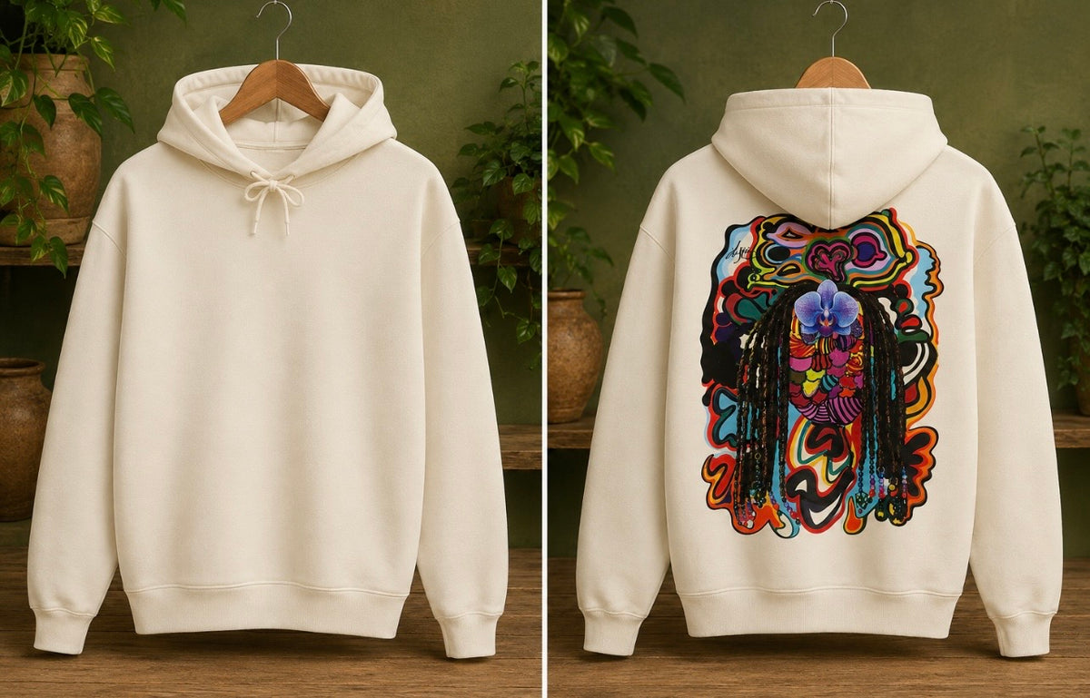 In full bloom hoodie creme